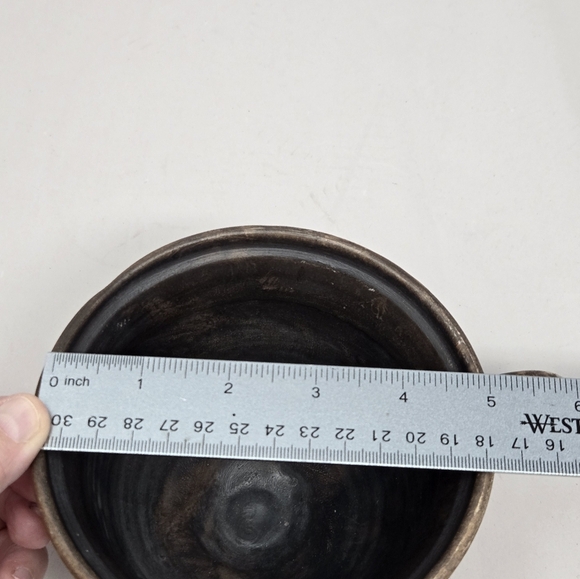 Keramika Ceramic Pottery Oversized Cup Light to Dark Browns Handmade Rustic - Picture 9 of 10